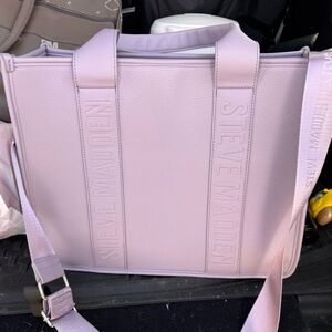 Steve Madden Pale Lavender Tote with Adjustable Shoulder Strap
